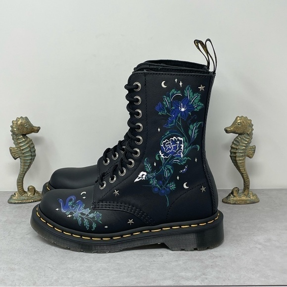 Dr. Martens Shoes - Dr martens 1490 Mystic Garden RARE Blue Floral Doc Martens
